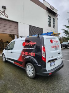 Pentagon Fire Prevention service van with custom partial wrap and business graphics Title: