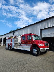 Princeton Fire Department fire truck with custom lettering and emergency vehicle graphics